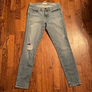 FRAME DENIM distressed blue jeans